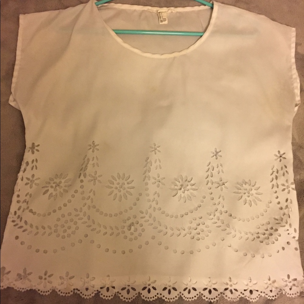 White sheer blouse